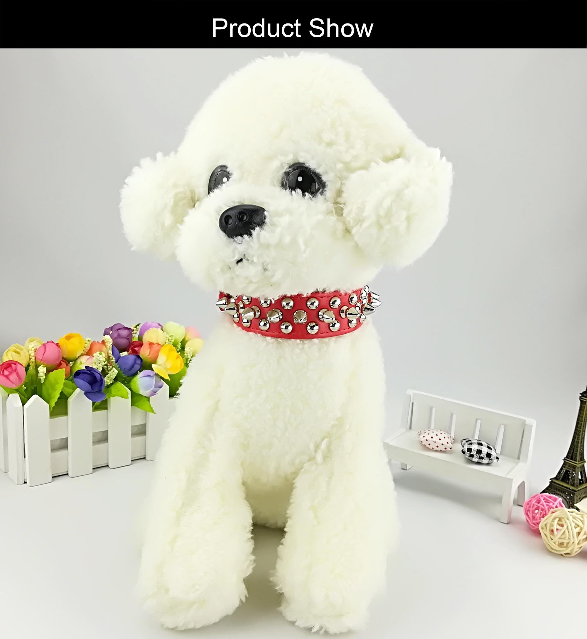 Stylish Punk Studded Dog Collar for Small & Large Dogs - Durable & Adjustable Pet Collar for Walking, Training & Fashion