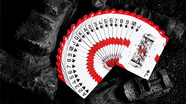 Premium Moai Playing Cards - Red Edition | Unique Hawaiian-Inspired Design for Poker, Magic Tricks & Collectors