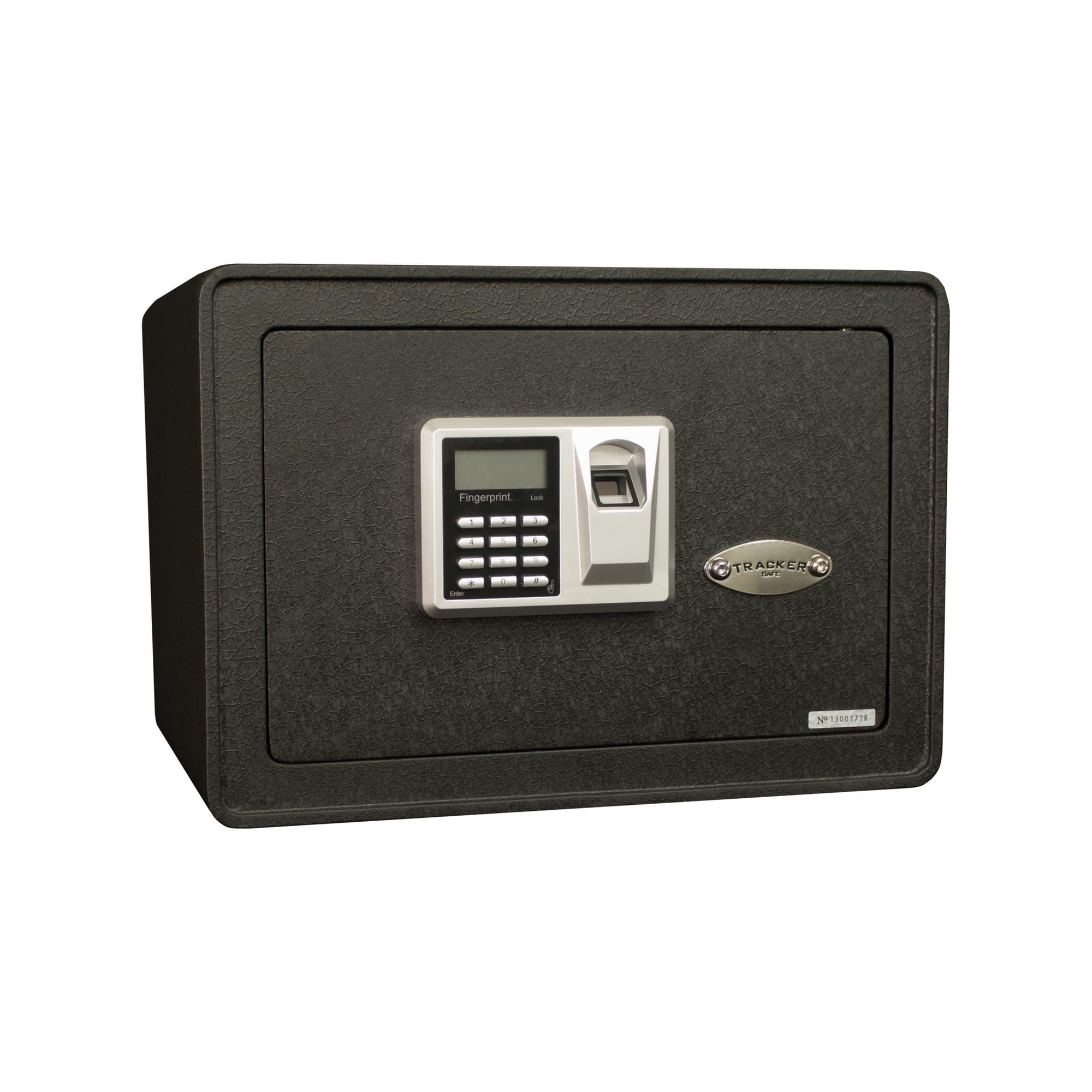 Biometric & Keyed Security Safe - 10x10x14.1 Inches Fireproof Home Safe for Cash, Jewelry, Documents - Black Digital Lock Box for Bedroom, Office & Travel Use