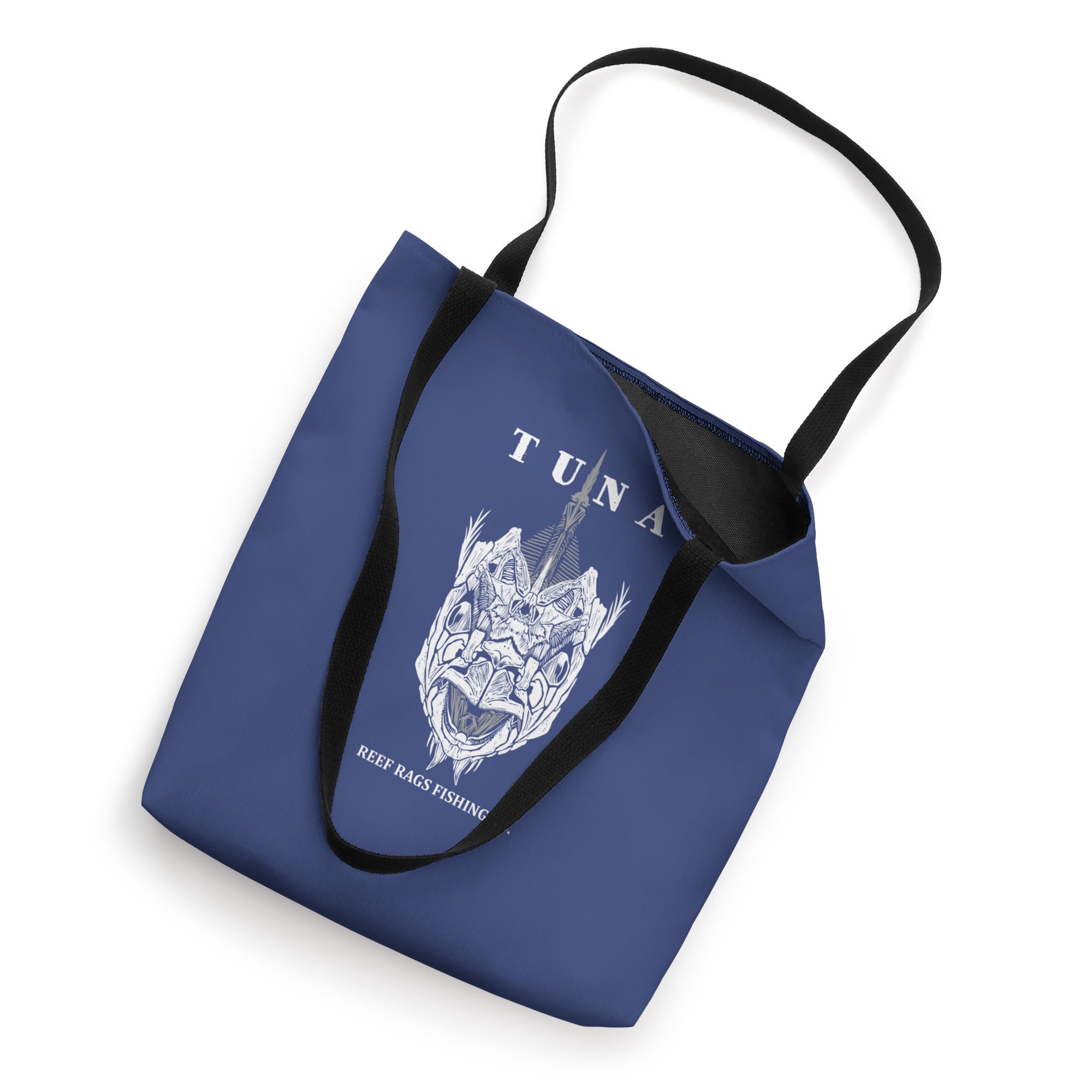 Reef Rags Tuna Fish Bones Tote Bag - Stylish Eco-Friendly Beach Bag for Women, Perfect for Shopping, Travel & Summer Outings
