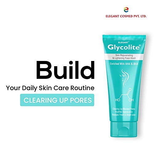 Glycolite Glycolic Acid Face Wash 60ml - Skin Rejuvenating & Lightening Cleanser for All Skin Types | Improves Texture, Tone & Brightness | Reveals Radiant Skin | Perfect for Daily Skincare Routine & Acne-Prone Skin