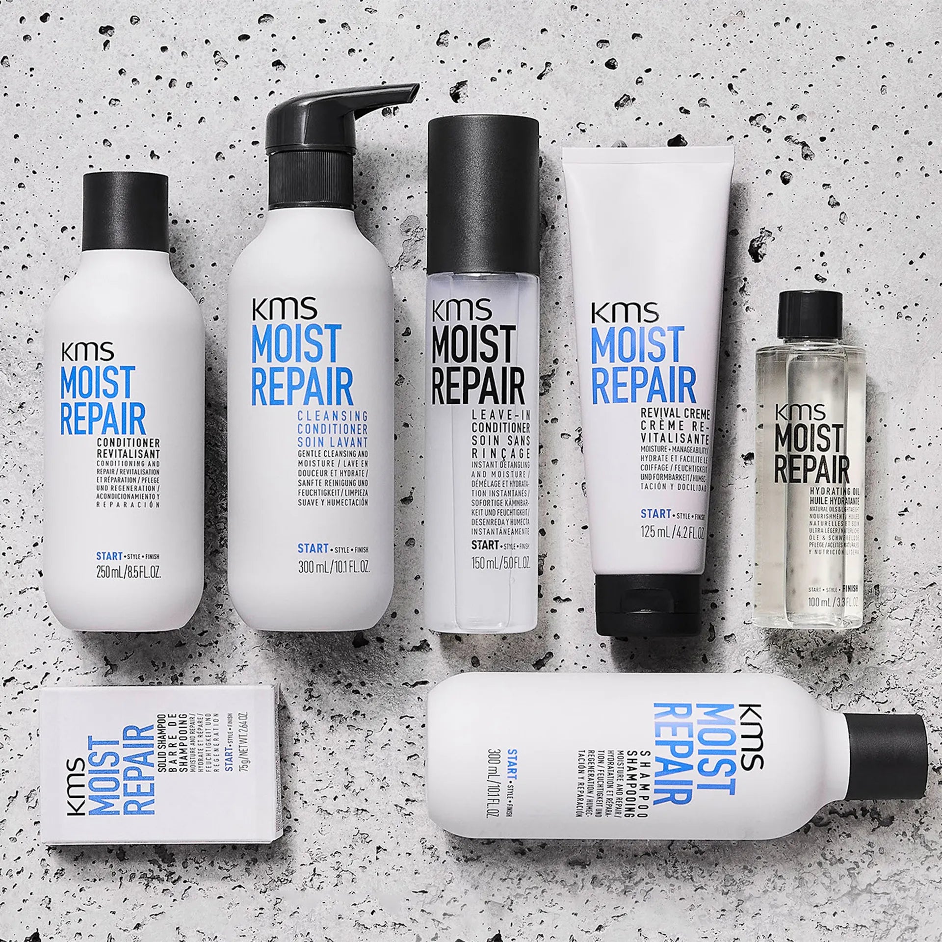 KMS Moist Repair Revival Creme 125ml - Hydrating Hair Treatment for Dry & Damaged Hair - Perfect for Salon-Quality Hair Care at Home