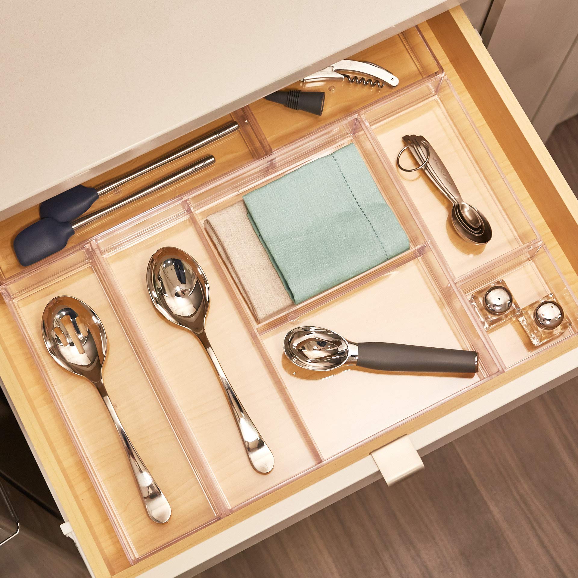 iDesign Clarity Plastic Divided Organizer Tray - 12