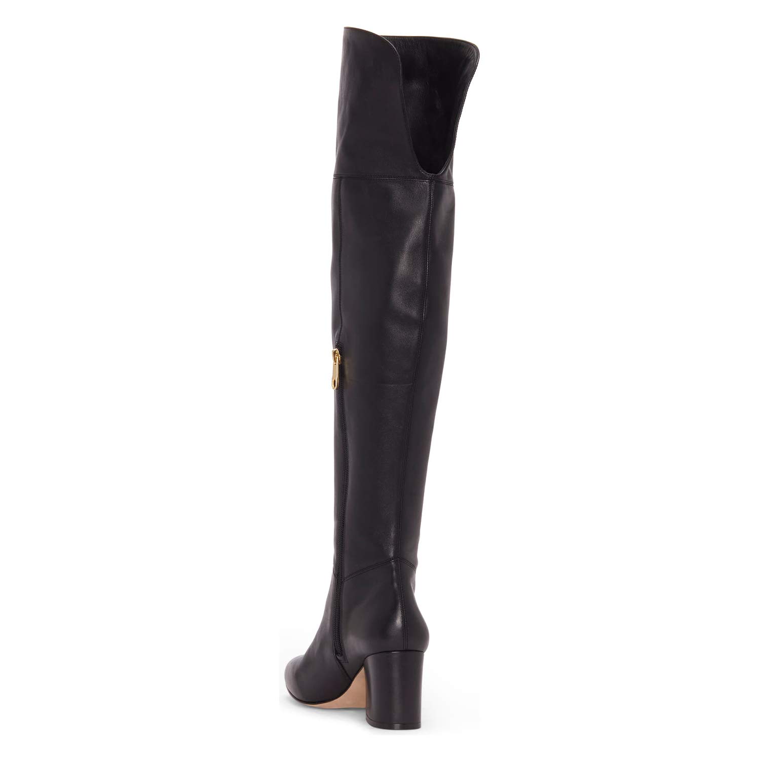FSJ Women's Thigh High Over The Knee Boots - Closed Toe Chunky Low Heel Side Zipper Long Boots for Fall Winter - Size 4-15 US - Perfect for Party, Club, Dress & Night Out