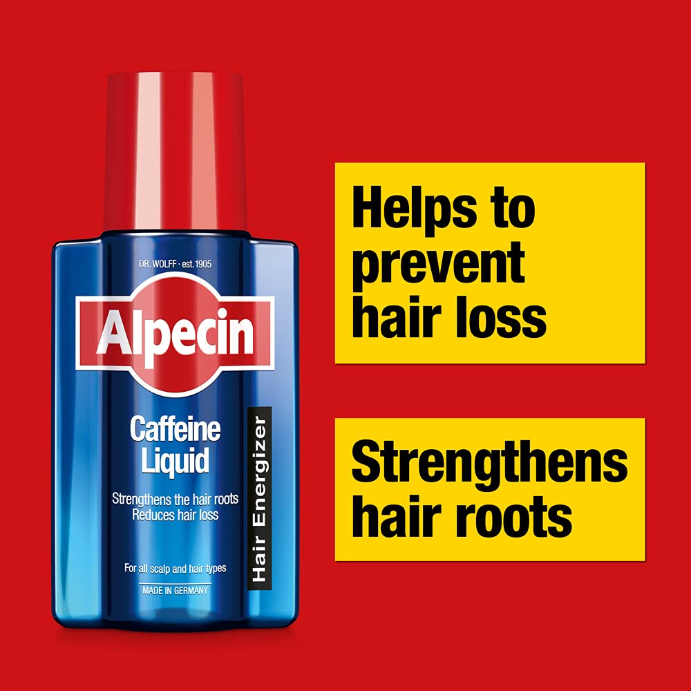 Alpecin Caffeine Liquid Scalp Tonic 6x 200ml - Hair Growth Treatment for Men & Women | Prevents Hair Loss & Strengthens Hair Roots | Natural Hair Energizer & Vitalizer | Perfect for Thinning Hair & Daily Scalp Care
