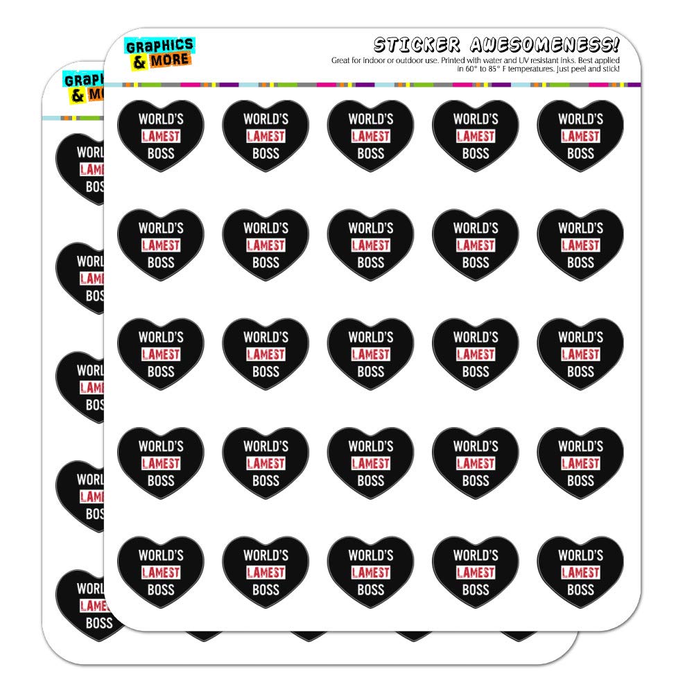 Heart-Shaped Planner Stickers - Funny Boss Gift, Scrapbook & Calendar Decoration for Office, DIY Crafts - Perfect for Employee Appreciation, Bullet Journaling & Party Favors
