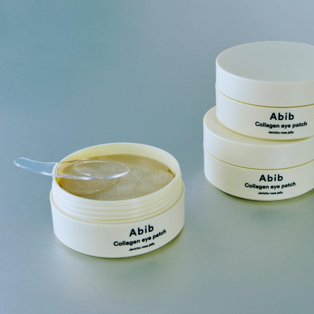 Abib Collagen Eye Patch with Jericho Rose Jelly - 60 Pcs for Dark Circles, Puffiness & Wrinkles | Korean Skincare Treatment for Tired Eyes | Perfect for Night Routine & Travel