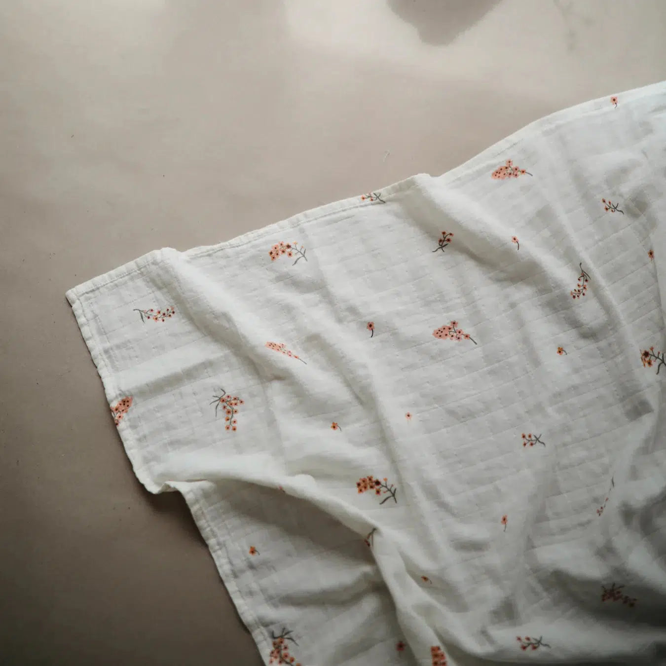 Mushie Organic Cotton Muslin Swaddle Blanket - Soft Baby Swaddling Wrap for Newborns | Breathable & Hypoallergenic | Floral Design | Perfect for Nursery, Photo Shoots & Travel