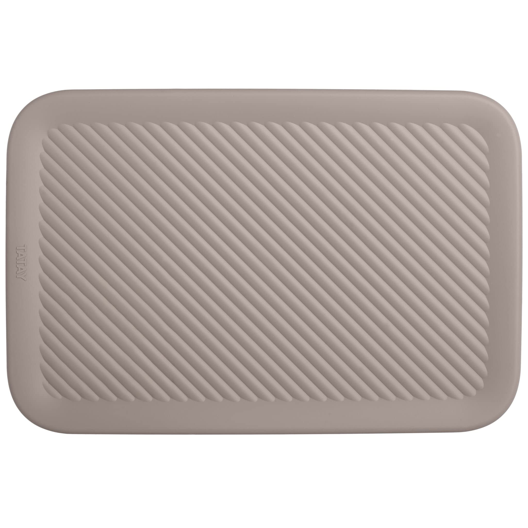 Superior Ribbed Collection Lid for Decorative Plastic Storage Bins - Medium Taupe Organizer Basket Cover (5 Liter) - Perfect for Closet Shelves, Drawers & Home Organization