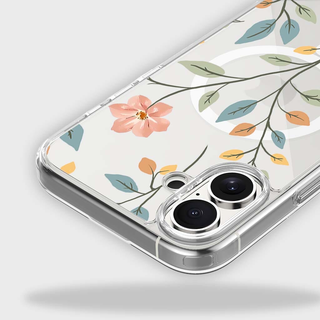 MagSafe iPhone 16 Clear Case with Easter Floral Design - Slim Protective Cover for Spring & Holiday Season - Perfect for Daily Use, Travel & Gift Giving