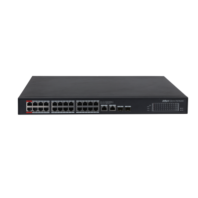 PFS3228 24GT 360 24-Port Gigabit PoE Switch with 360W Power Budget | 2x SFP & 2x RJ45 Uplink Ports | Ideal for Office Networks, IP Camera Systems & Smart Home Installations