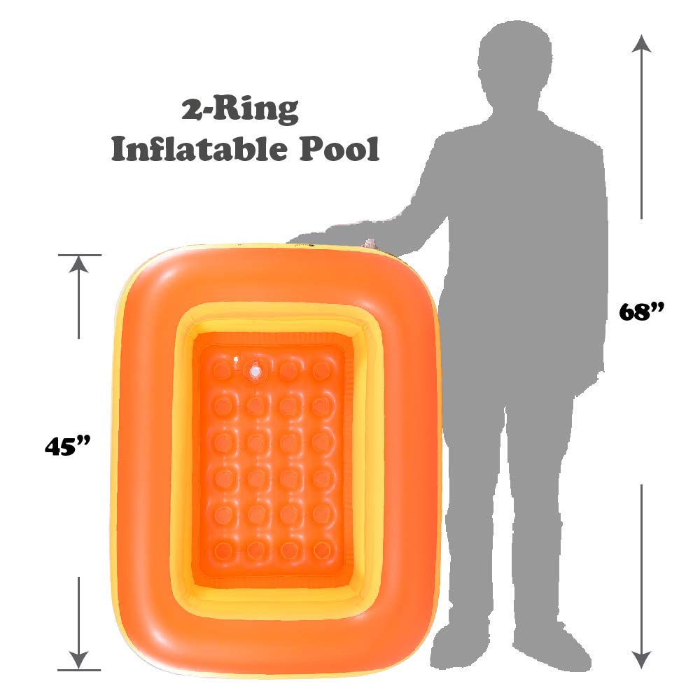 HIWENA Inflatable Kiddie Pool for Kids - 45