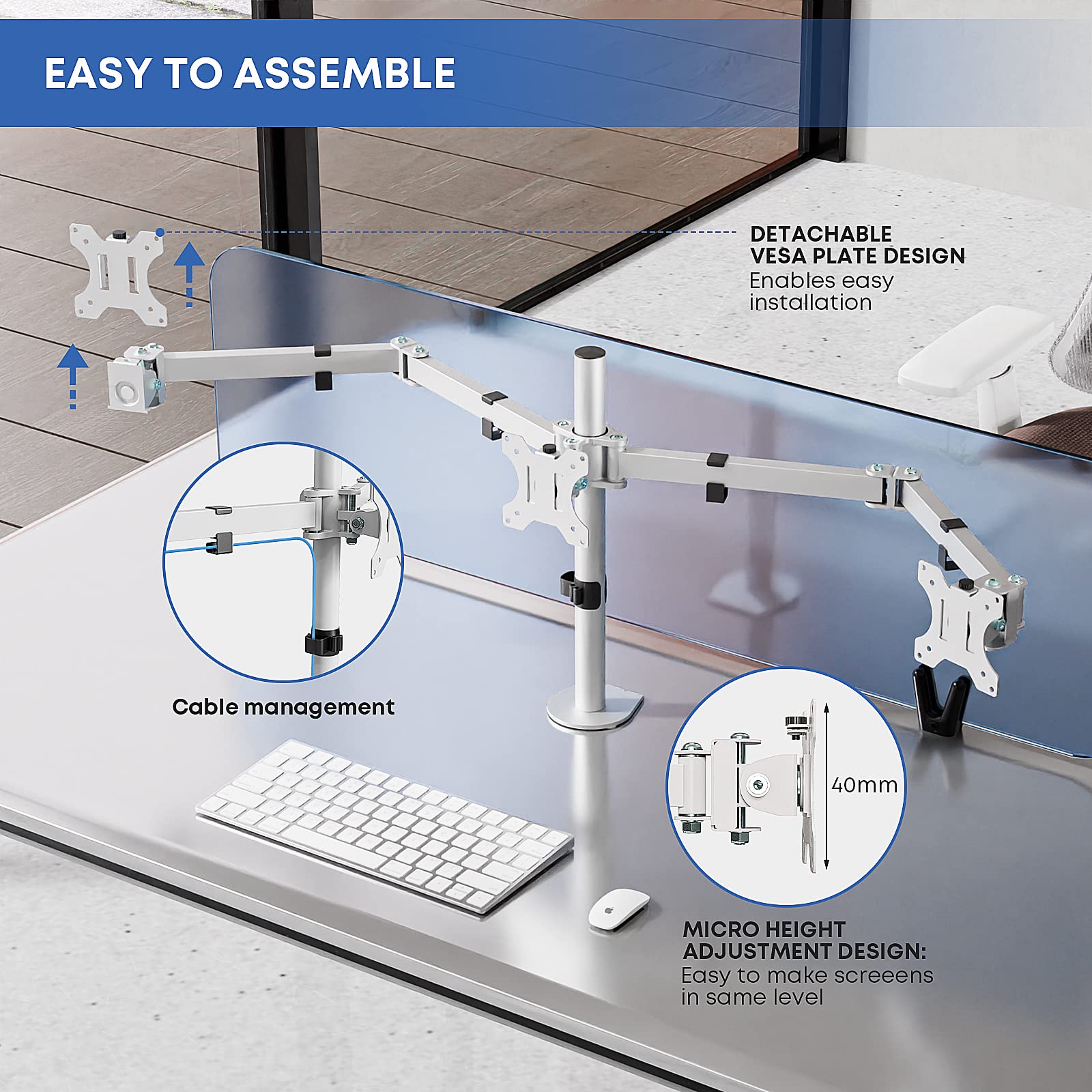 PUTORSEN 3 Monitor Stand for 13