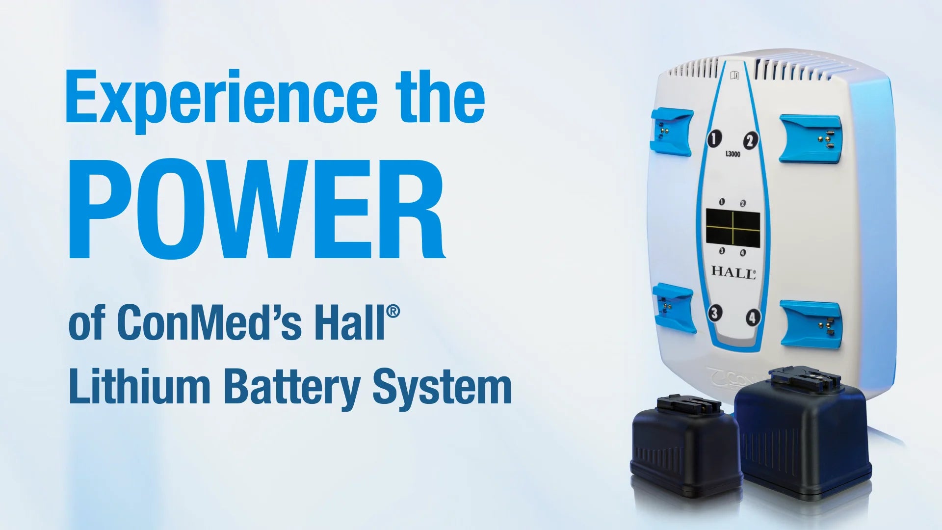 CONMED HALL L3000LG Large Lithium Battery for Surgical Power Tools - Long-Lasting Power Supply for Medical Equipment & Operating Room Devices