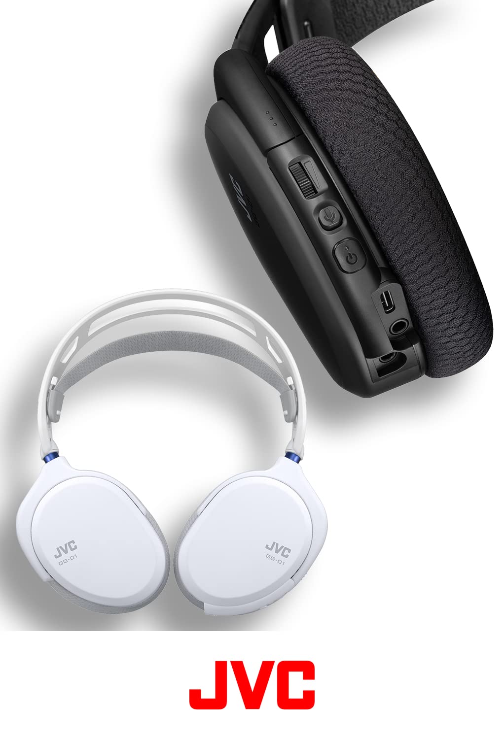JVC GG-01 Ultra-Lightweight Gaming Headset - 199g Light Design, 40mm Driver Unit, Detachable Microphone & Cable, Crystal Clear Mic for PC, PS4, PS5, Nintendo Switch, Xbox - GG-01-B (Black) - Perfect for Competitive Gaming & Long Sessions