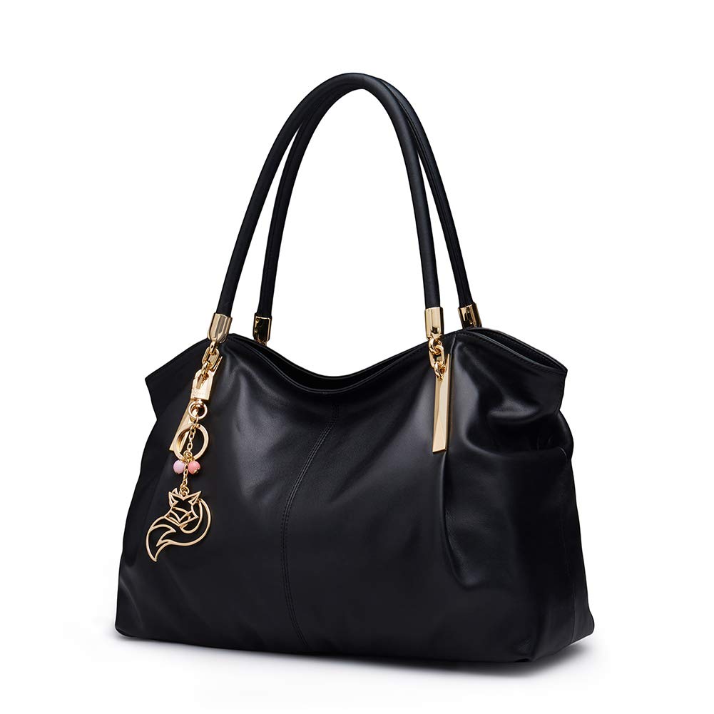 Genuine Leather Tote Handbags for Women - Premium Top Handle Leather Purse & Shoulder Bag with Pockets | Perfect for Work, Travel & Everyday Use