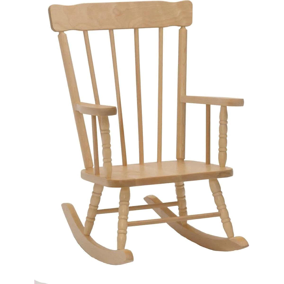J.B. Poitras Solid Wood Classic Junior Rocking Chair for Kids - Perfect for Nursery, Bedroom or Playroom - Toddler Rocker for Reading & Relaxation