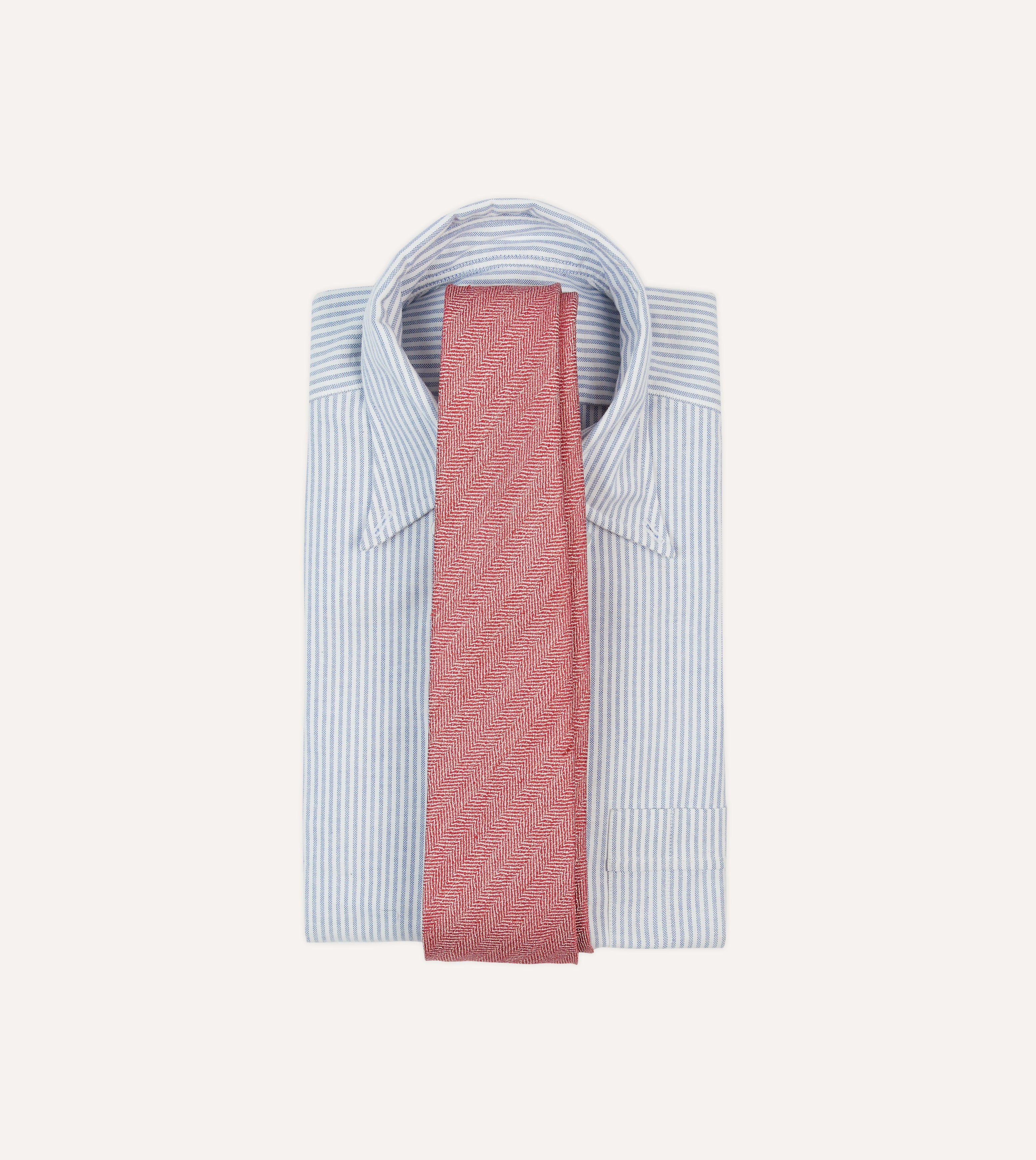Premium Red & Ecru Herringbone Linen Silk-Tipped Necktie for Men - Elegant Formal Wear for Weddings, Business Meetings & Special Occasions