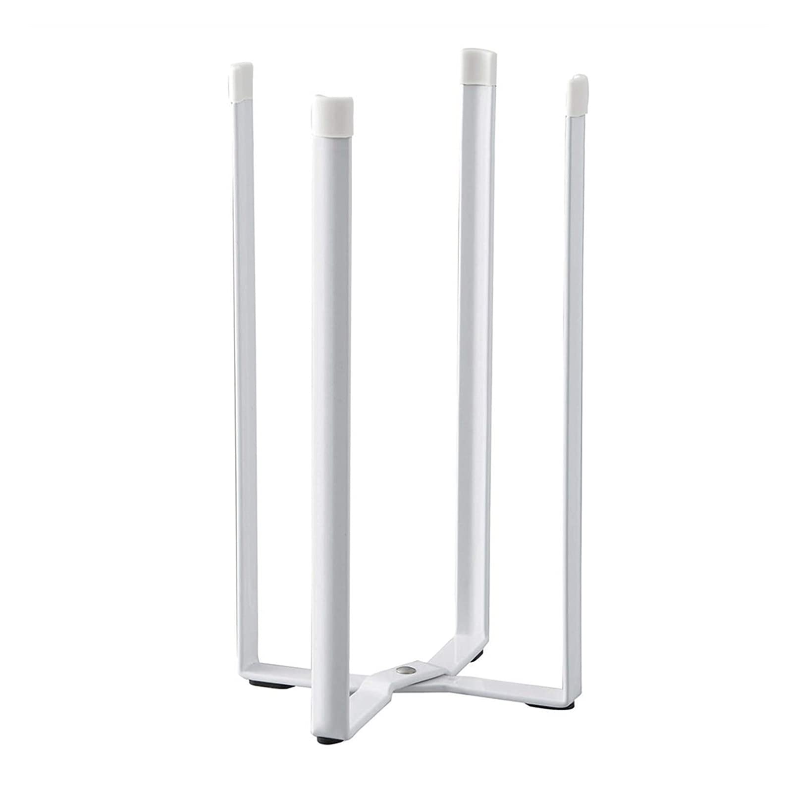 QWERTYUI AISHANBAIHUODIAN Multifunctional Kitchen Organizer Stand - Foldable Drain Rack, Plastic Bag Holder & Storage Shelf for Cups, Bottles (White) | Perfect for Small Spaces & Countertop Organization
