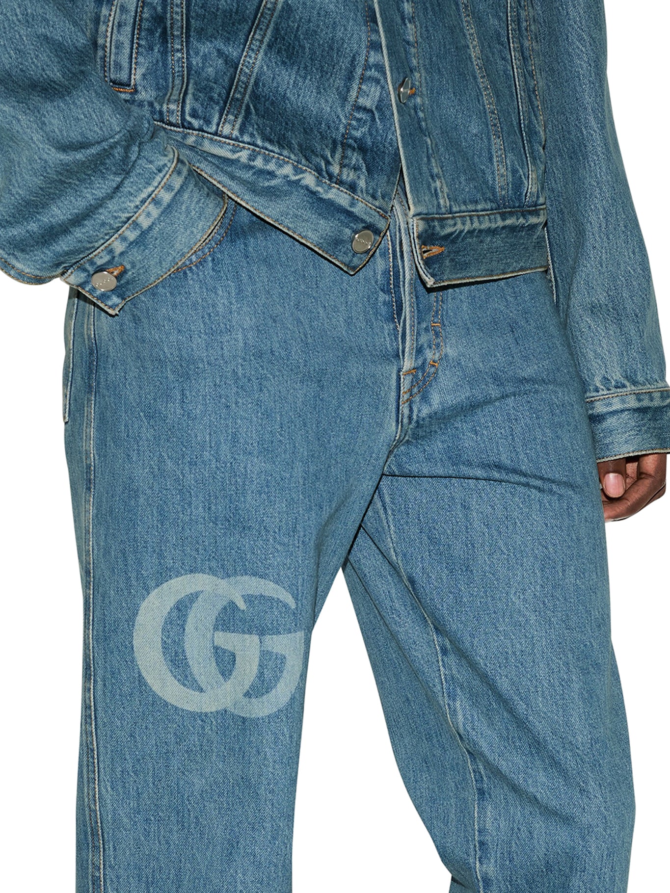 Laser Cut Double G Denim Pants for Women - High Waist Stretch Jeans with Trendy Distressed Details | Perfect for Casual Outfits, Streetwear & Everyday Wear
