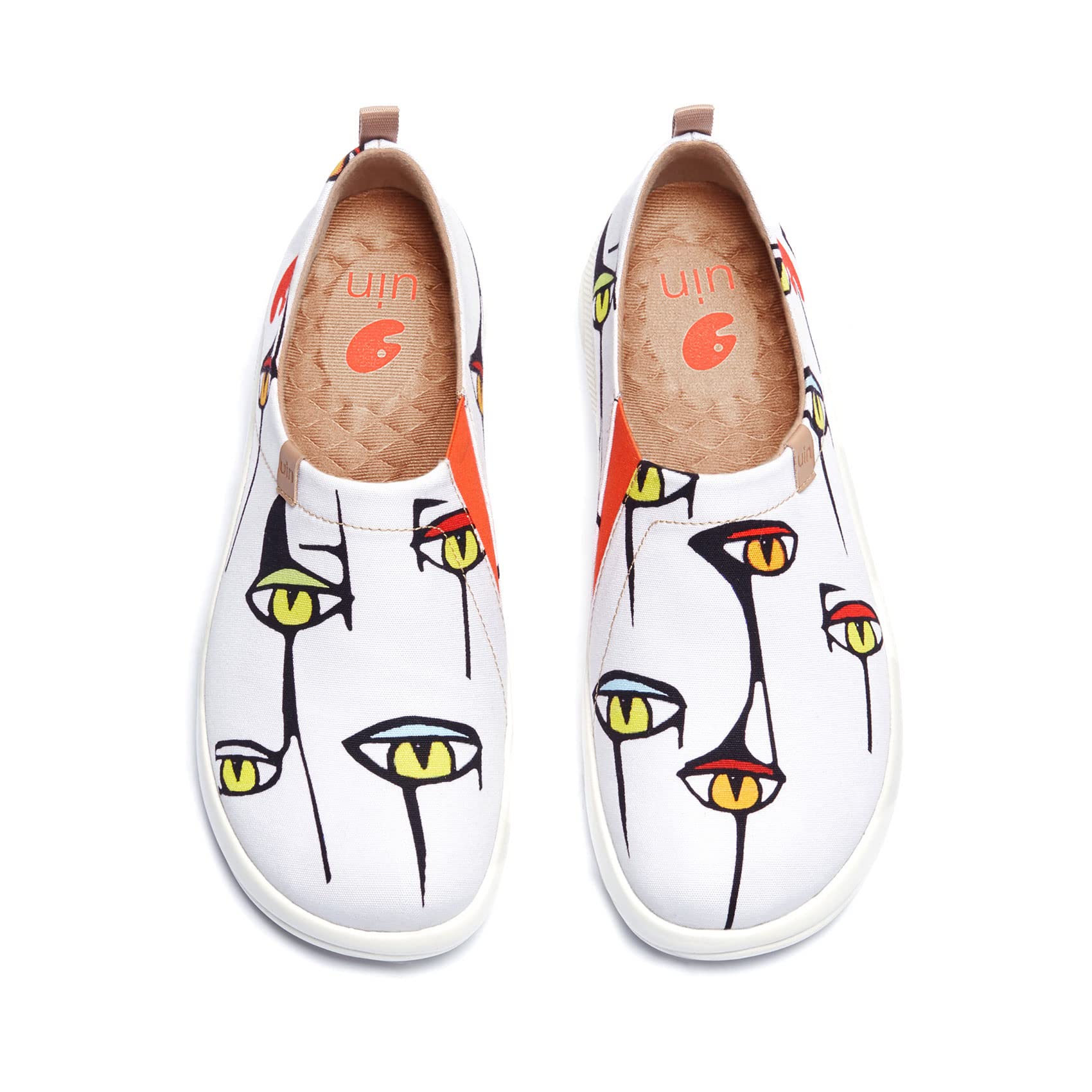 UIN Women's Loafers Slip-On Casual Shoes - Hand-Painted Art Design, Comfortable Walking Shoes for Travel & Everyday Wear | Toledo III Collection | Perfect for Office, Shopping & City Exploration