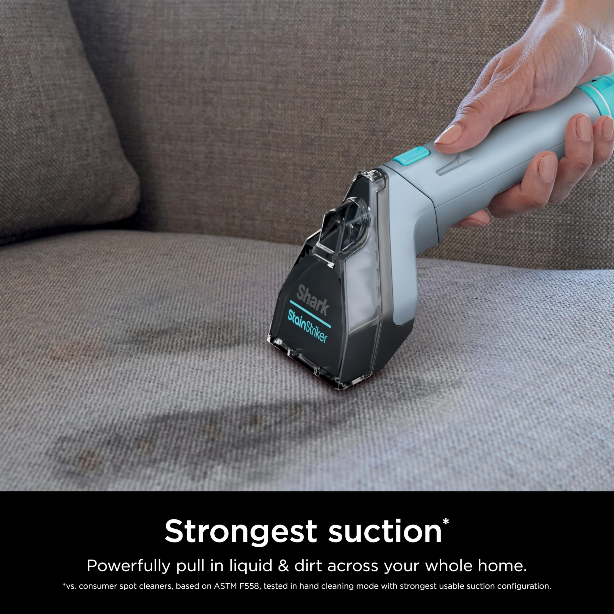 Shark Portable Carpet Cleaner Machine | Upholstery & Stain Remover for Pet Hair, Spots & Odors | Includes 2 Cleaning Solutions & 4 Tools | Ideal for Couches, Area Rugs & Home Cleaning | Nordic Blue (PX202BRN)