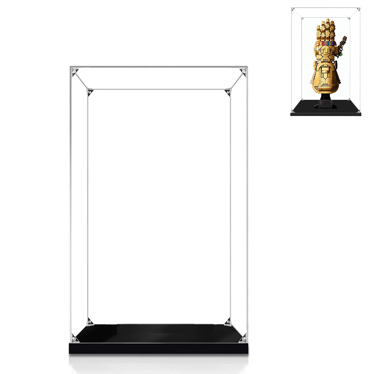 Premium Acrylic Display Case for Infinity Gauntlet Model - Dustproof Protection Box Compatible with Lego 76191 (Display Case Only) | Perfect for Collectors, Home Decor & Office Display
