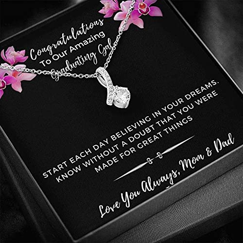 14K Gold Filled Graduation Necklace - Elegant College & High School Graduation Gift for Her - Best Friend & Elementary School Graduation Keepsake - Perfect for Commencement Ceremonies & Celebrations