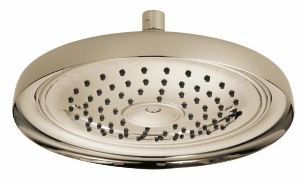 Brizo 83310 PN 2.5 GPM Classic Round Ceiling Mount Raincan Shower Head in Polished Nickel - Luxury Rainfall Shower for Spa-Like Bathroom Experience