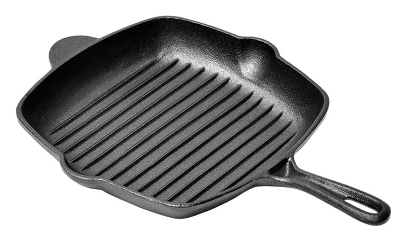 Handiya 10.6 Inch Nonstick Cast Iron Wok Pan - 27cm Uncoated Griddle Skillet for Steak, Stir Fry & Searing - Induction & Gas Stove Compatible - Perfect for Home Cooking, Camping & Outdoor BBQ