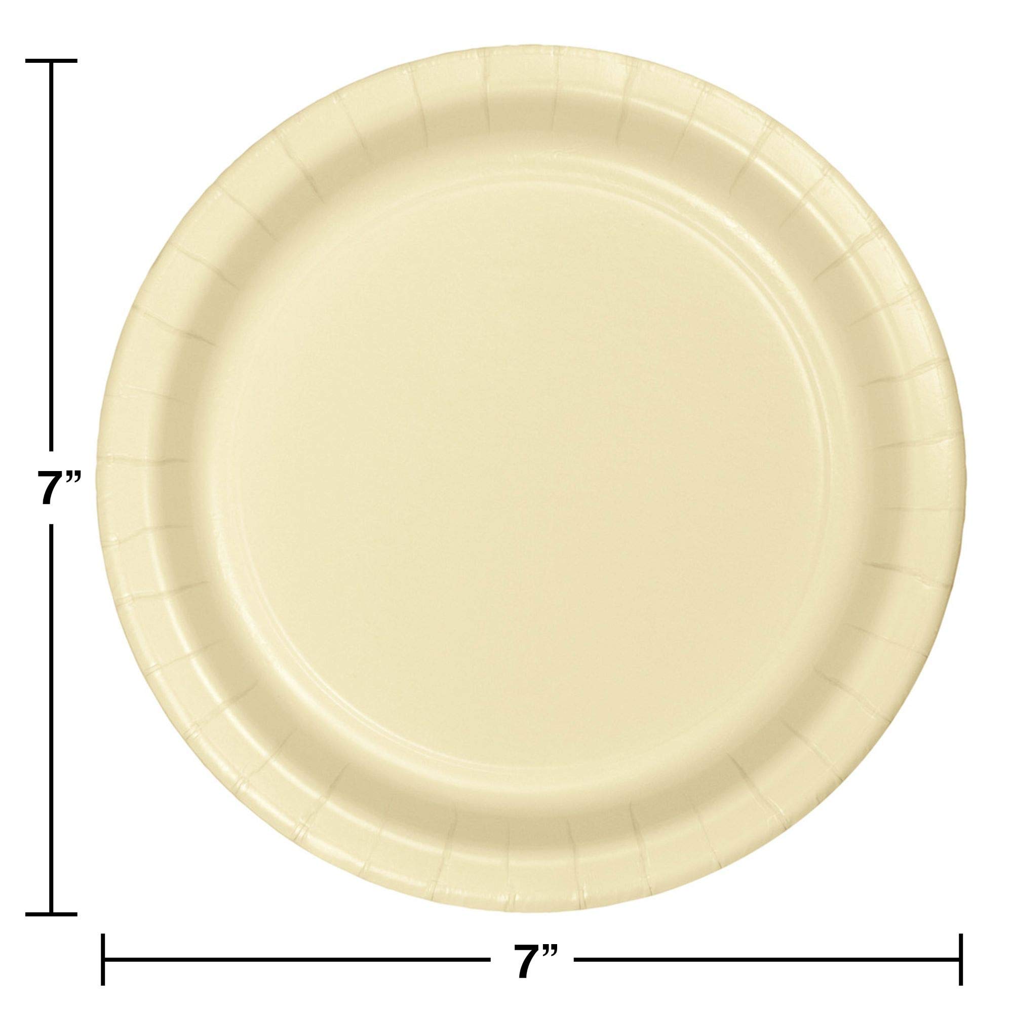 240-Pack Ivory White Disposable Paper Plates 7