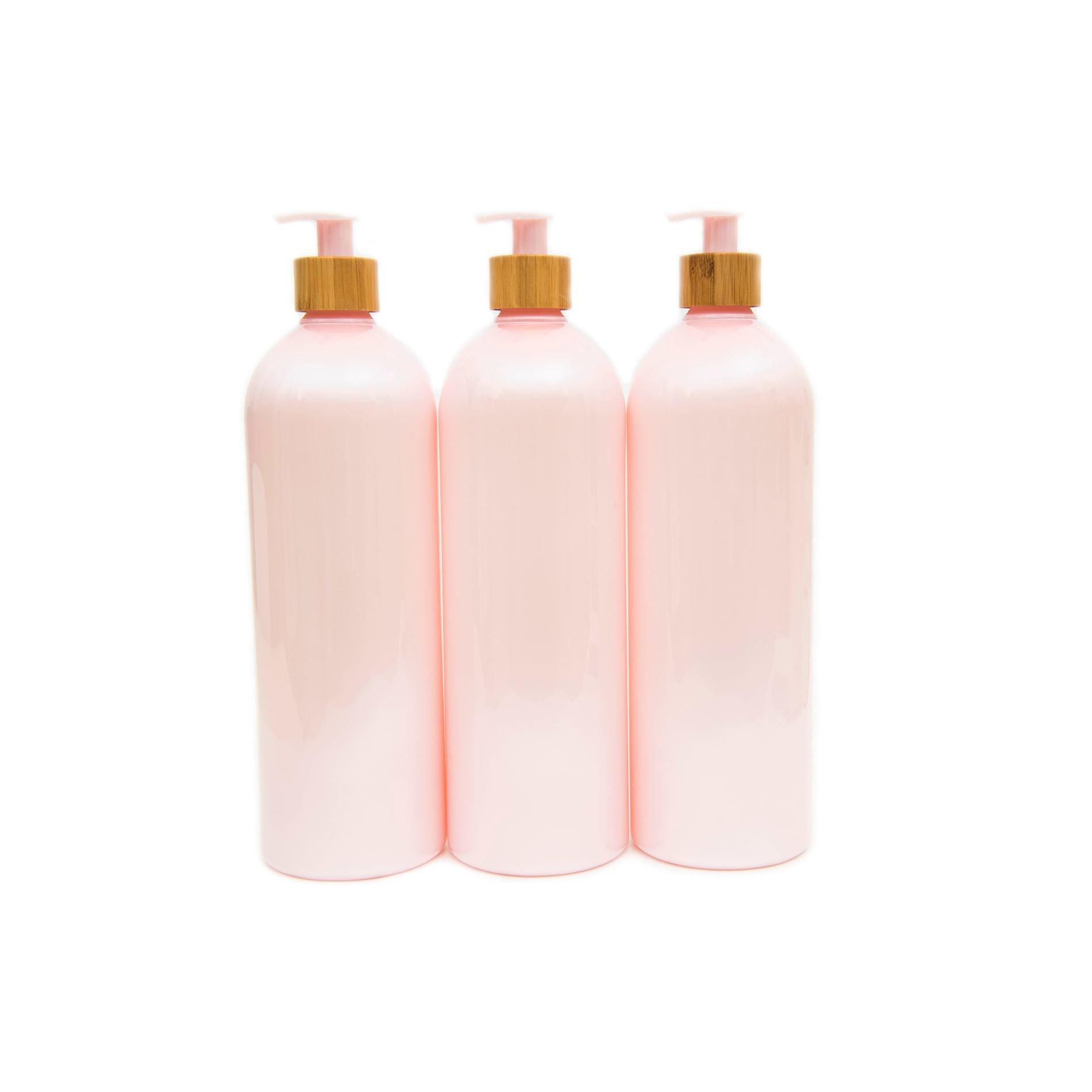Light Metallic Pink Bathroom Pump Bottle 1L - Elegant Soap Dispenser for Bathroom, Kitchen & Vanity | Leak-Proof & Stylish Design