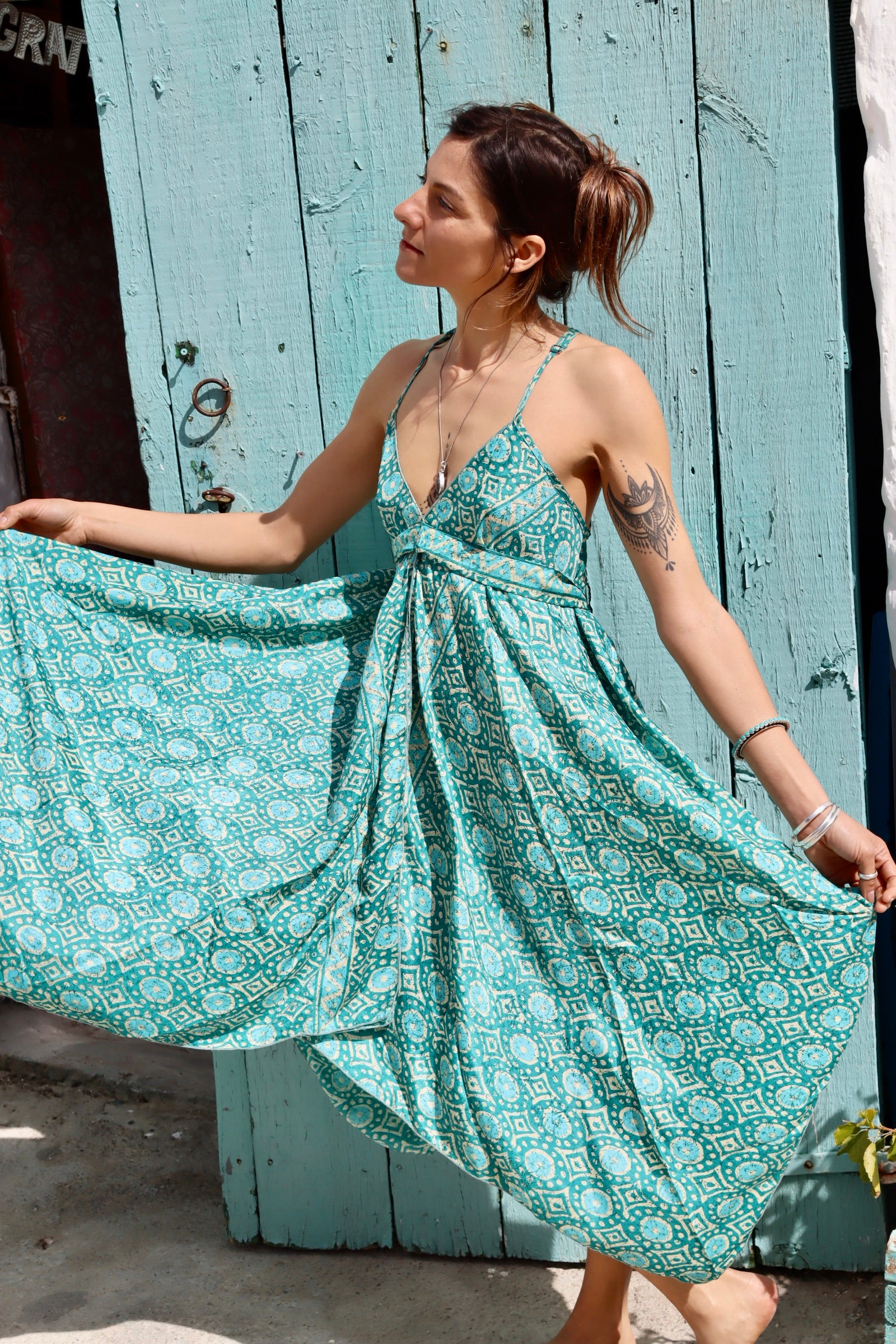 Silky Beach Dress for Women - Flowy Summer Cover Up, Boho Chic Swimwear Cover Dress for Pool, Vacation, and Beach Outings
