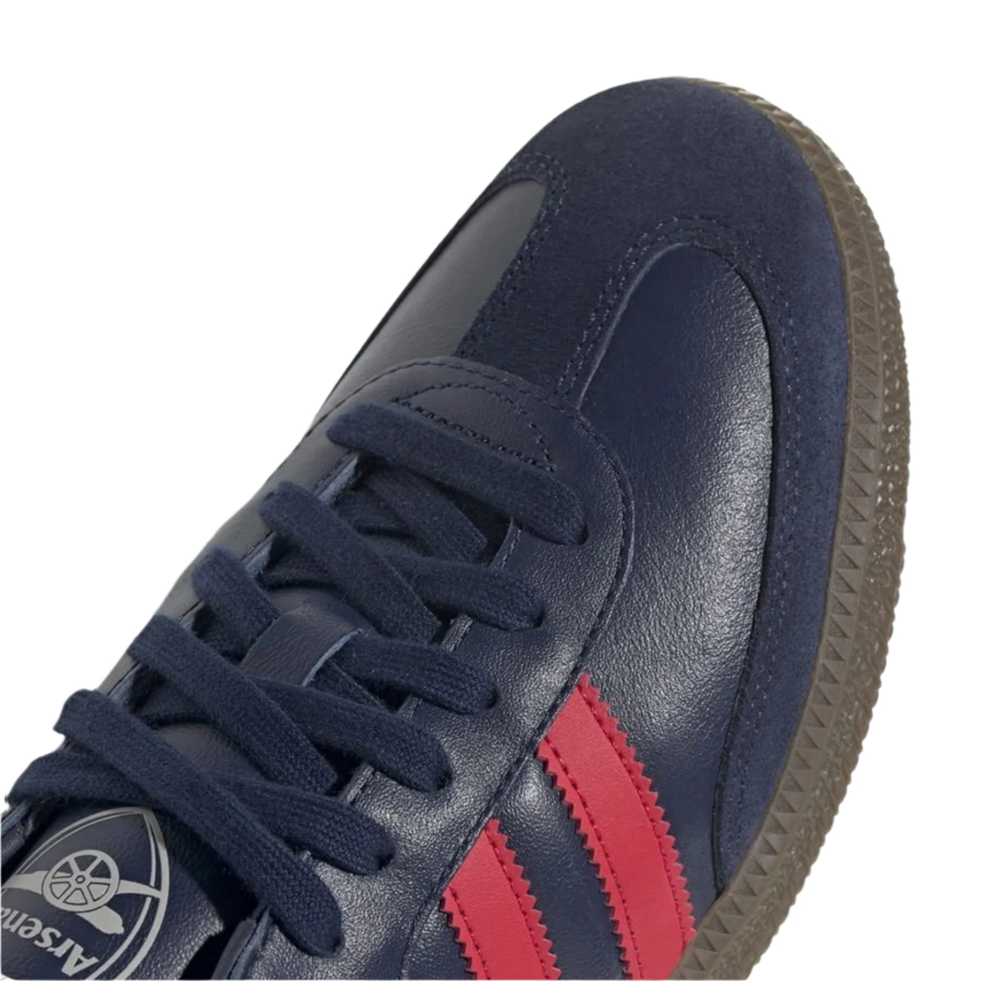 adidas Arsenal Samba Indoor Soccer Shoes for Men - Indigo/Red/Gum Sole - Comfortable Football Cleats for Training & Matches - Perfect for Indoor Courts & Futsal Games