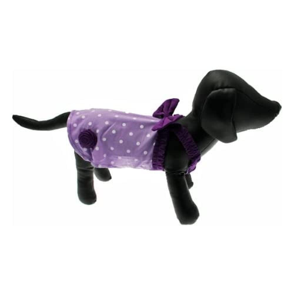 FouFou Dog Polka Dot Dress Lilac - Pet Fashion for Special Occasions