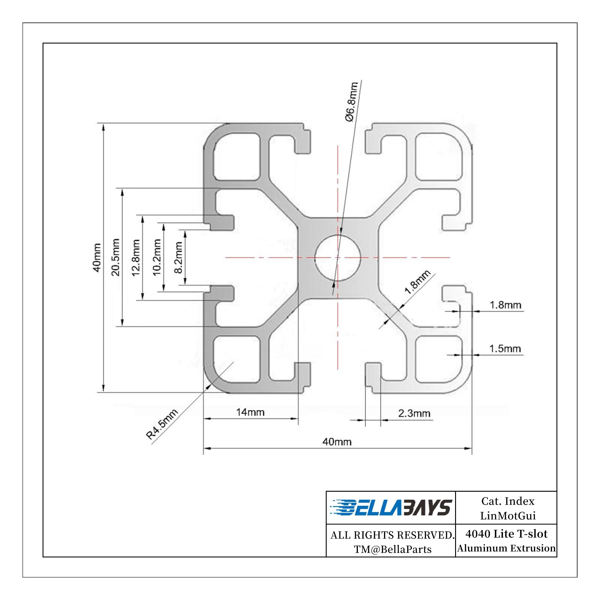 BELLA BAYS 4pcs 1500mm 4040 T-Slot Aluminum Extrusion Profile - Black Anodized European Standard Linear Rail Guide Frame for 3D Printer, Laser Engraver, CNC Workbench & DIY Projects | Perfect for Workshop, Maker Space & Industrial Applications