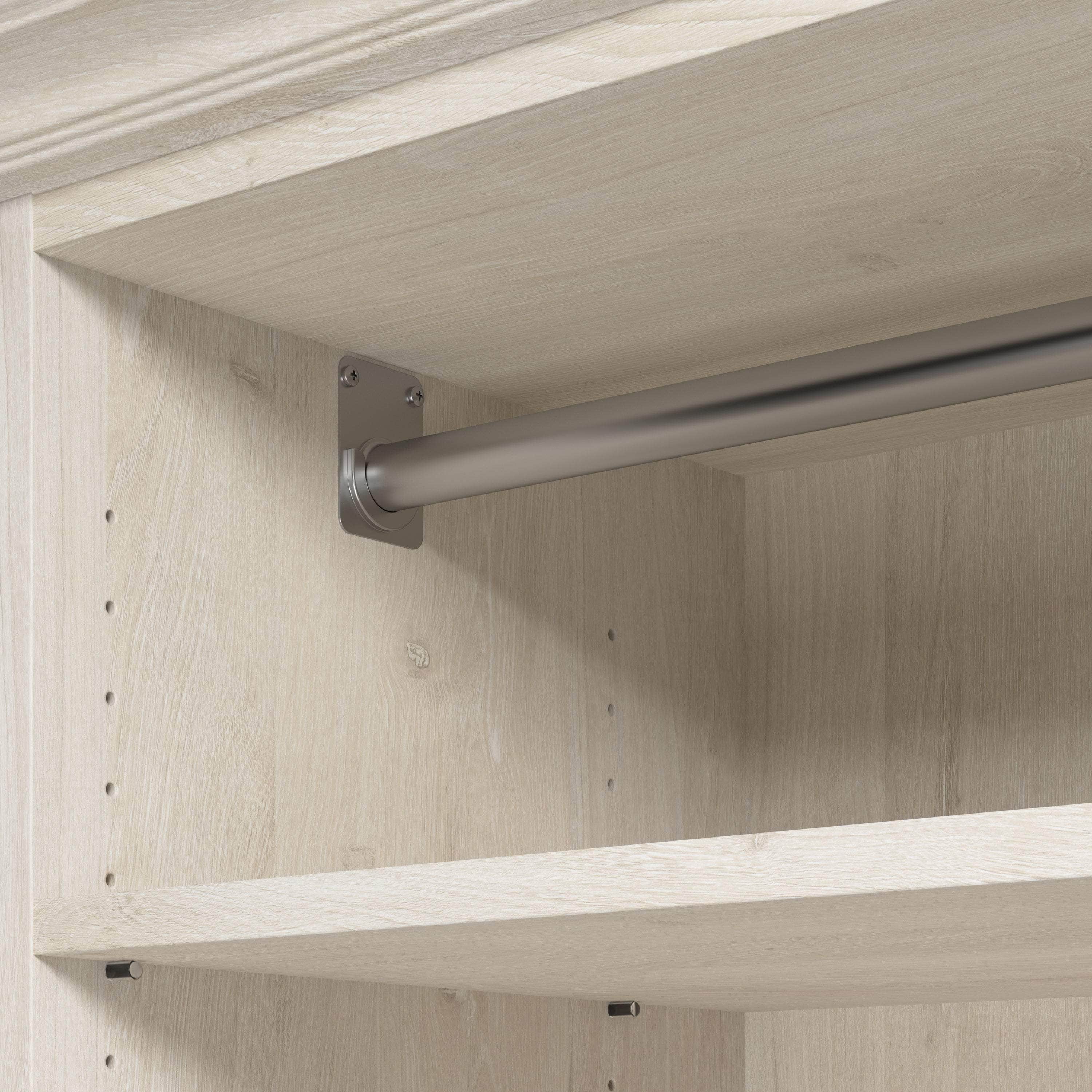 Space-Saving Low Storage Unit with Hanging Rod - 3 Color Options for Bedroom, Closet & Entryway Organization