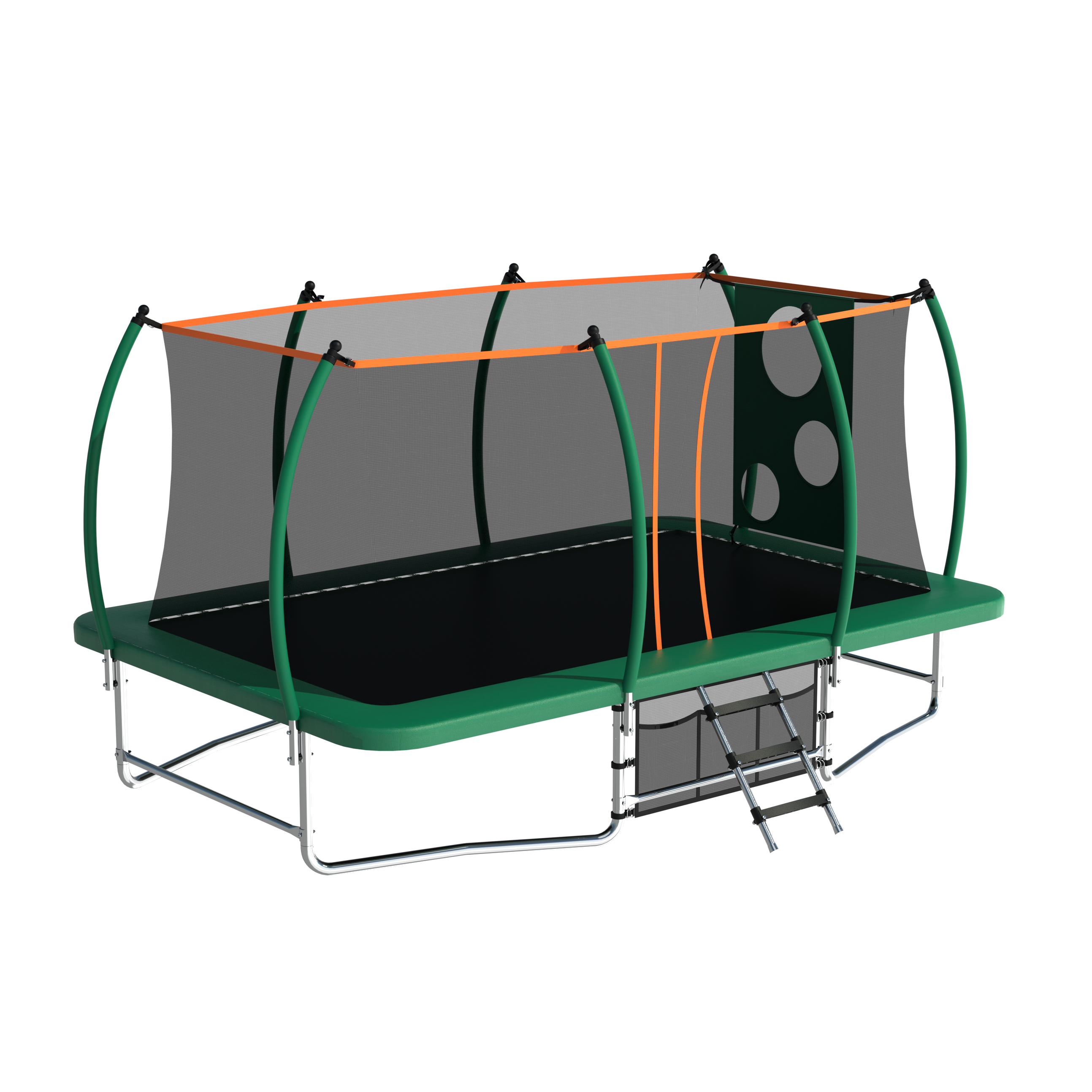 10X16FT Outdoor Square Trampoline for Kids & Adults - Heavy Duty Rectangular Tumbling Trampoline with Safety Net - Perfect for Backyard, Gym Training & Family Fun