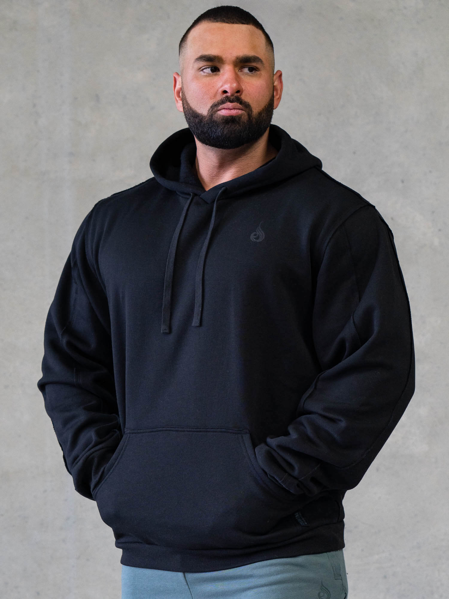 Force Pullover Hoodie for Men & Women - Soft & Comfortable Black Hooded Sweatshirt - Perfect for Gym, Running, and Casual Wear