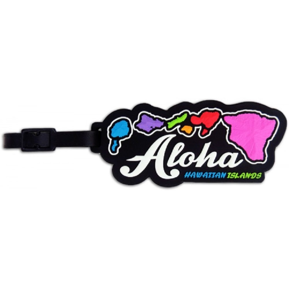 Hawaii PVC ID Luggage Tag with Tropical Islands Design - Durable Travel Accessory for Suitcases, Backpacks & Carry-On Bags