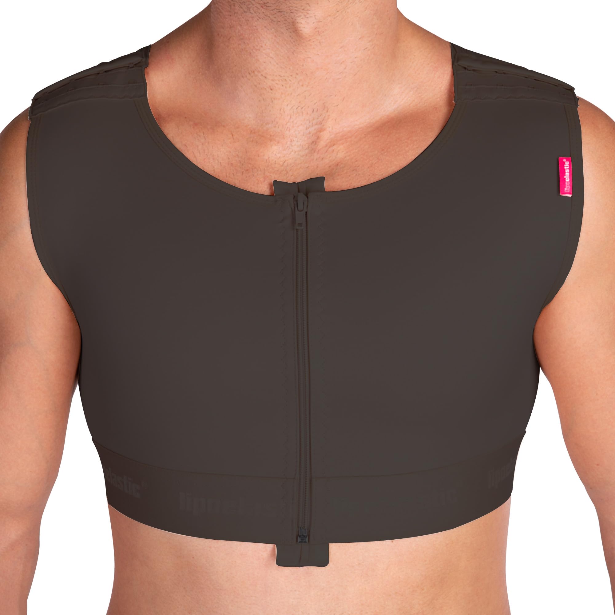 LIPOELASTIC MTmS Comfort - Gynecomastia Compression Vest for Men, Post-Surgery Chest Support, Moisture-Wicking & Breathable Shirt for Daily Wear, Workout & Recovery