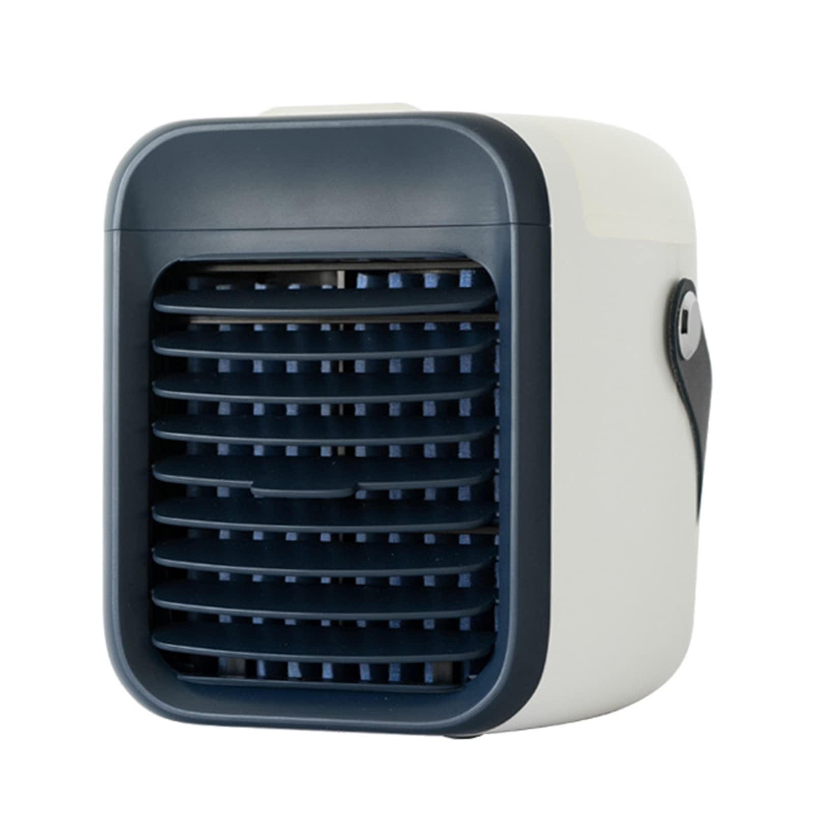 ATZQER Mini Portable Air Conditioner Fan - USB Powered Desktop Cooling Fan for Home & Office | Personal Space Cooler with Blue LED Light | Perfect for Bedroom, Desk, Dorm & Small Spaces
