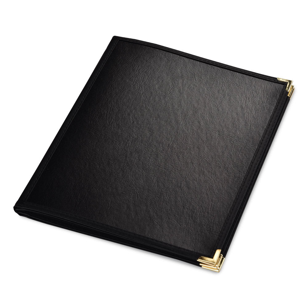 Premium 10-Pack PU Leather Menu Covers with 6-Pocket PVC Holders - 8.5x11 Inches - Ideal for Restaurants, Cafes & Events