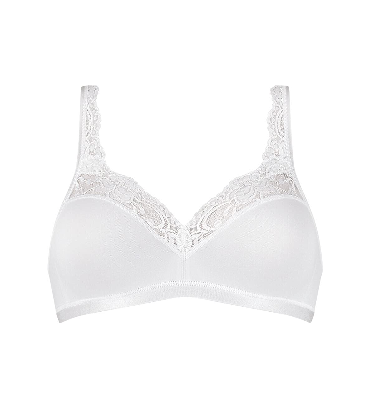 Sloggi Romance SI Soft Non-Wired Bra White (0003) 38C - Comfortable Wireless T-Shirt Bra for Everyday Wear, Work & Casual Outfits