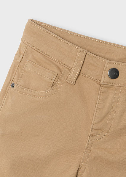 Boys 5-Pocket Slim Fit Casual Pants for Teens - Comfortable Stretch Denim Jeans in Toffee Brown | Perfect for School, Outings & Everyday Wear