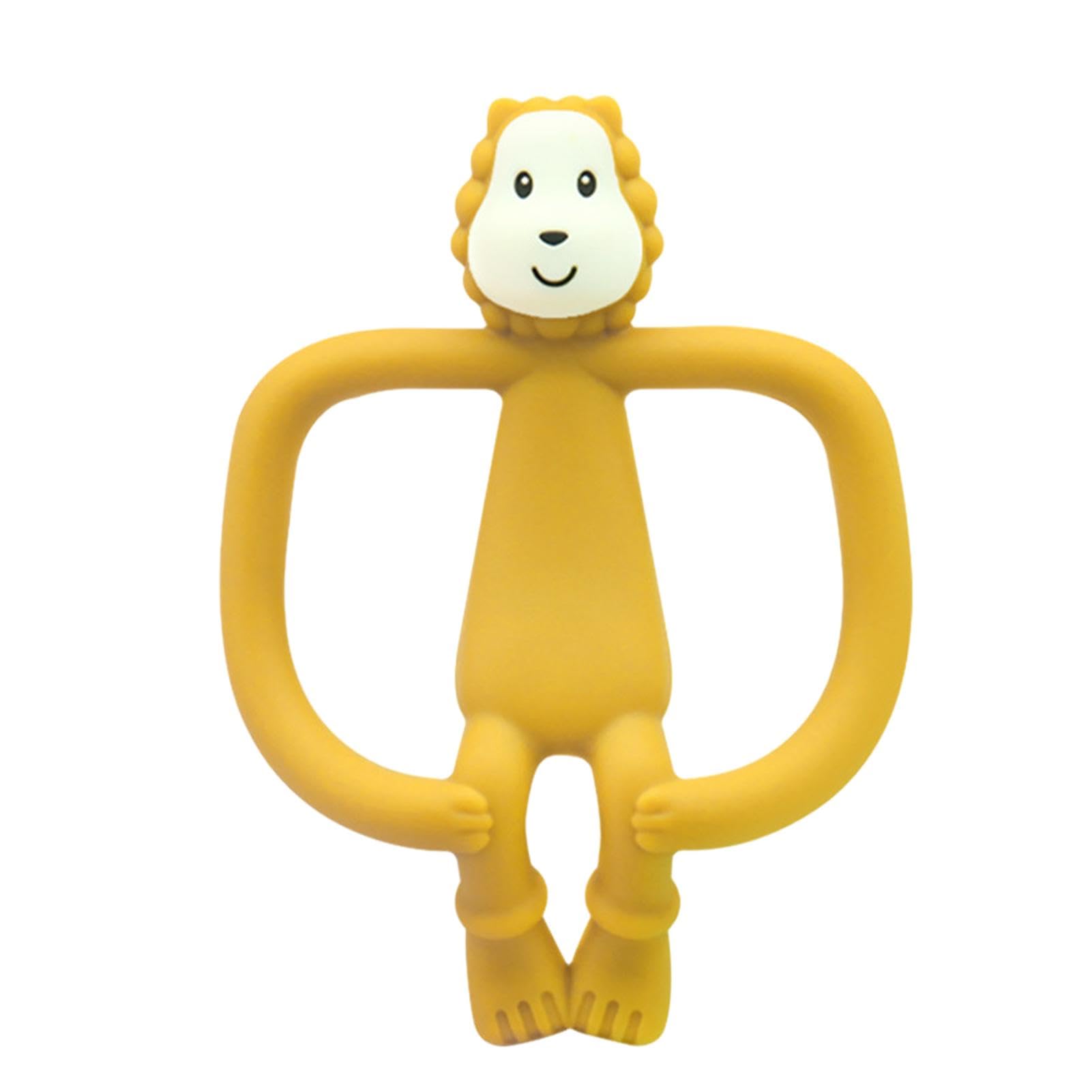 Lion Teether Toy for Babies & Toddlers - Food-Grade Silicone Teething Toy for Boys & Girls | Soothing Gum Relief, Easy to Grip & Clean | Perfect for Home, Travel & Daycare Use