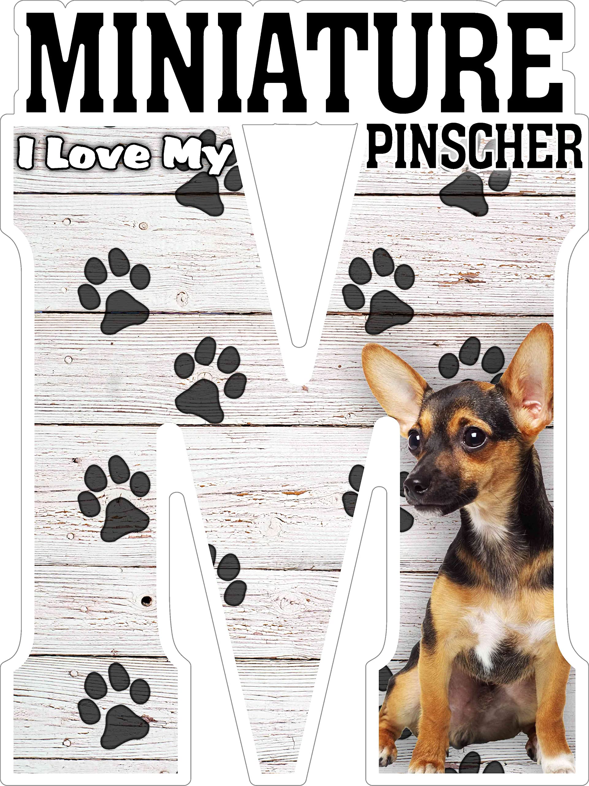 I Love My Miniature Pinscher Dog Fridge Magnet - Cute Mini Pinscher Refrigerator Decor for Pet Lovers - Perfect for Kitchens, Offices & Dorm Rooms