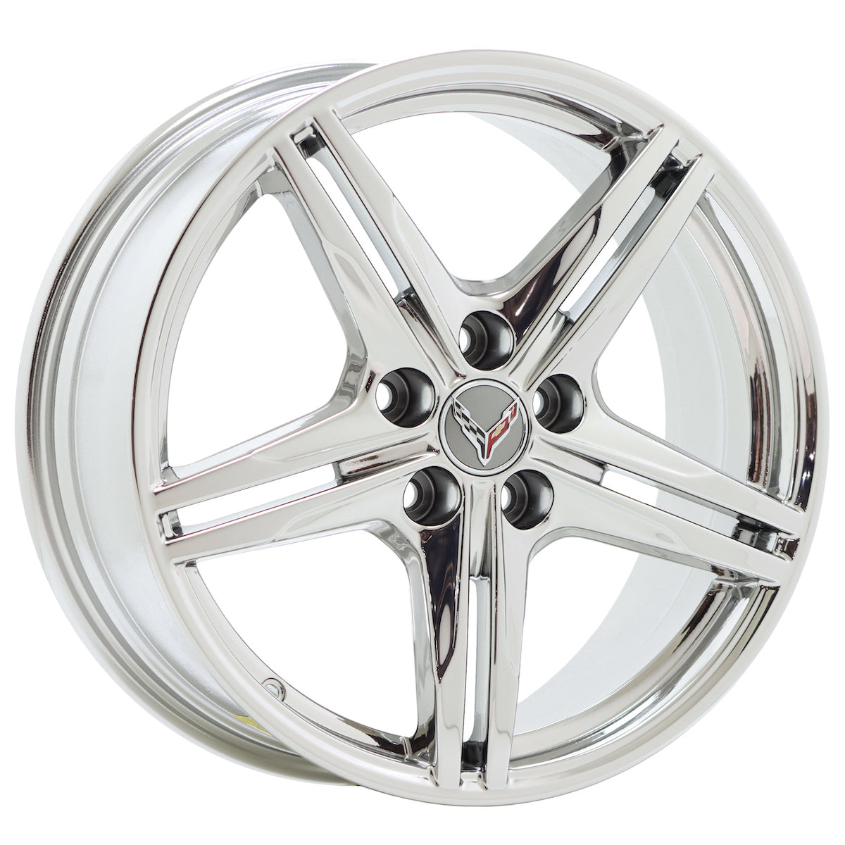 19x8.5 20x11 Corvette C8 Bright Chrome Wheels - Factory OEM 8126 8127 Replacement - Perfect for Performance Upgrades & Show Car Customization