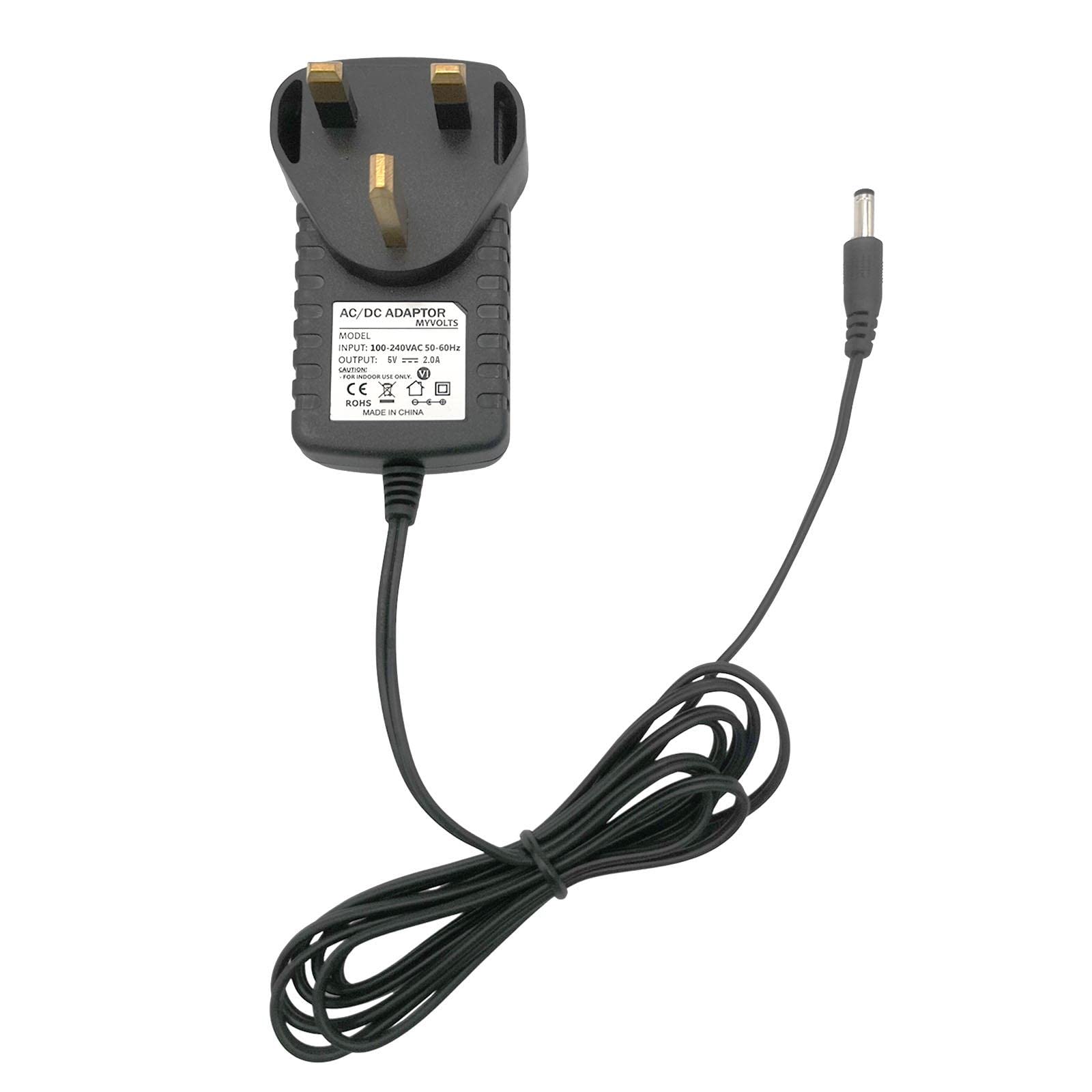 MyVolts 5V Power Adapter for Bush 266/3342 DAB Radio - UK Plug - Replacement Charger for Home, Office & Travel Use