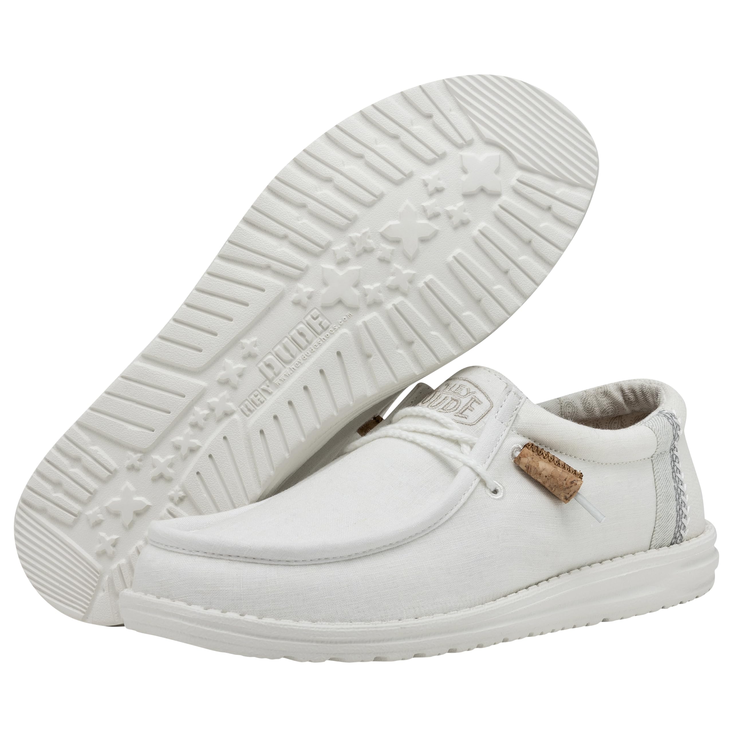 Hey Dude Men's Wally Linen Loafers - Comfortable Lightweight Slip-On Shoes for Men | Perfect for Casual Wear, Travel & Everyday Comfort
